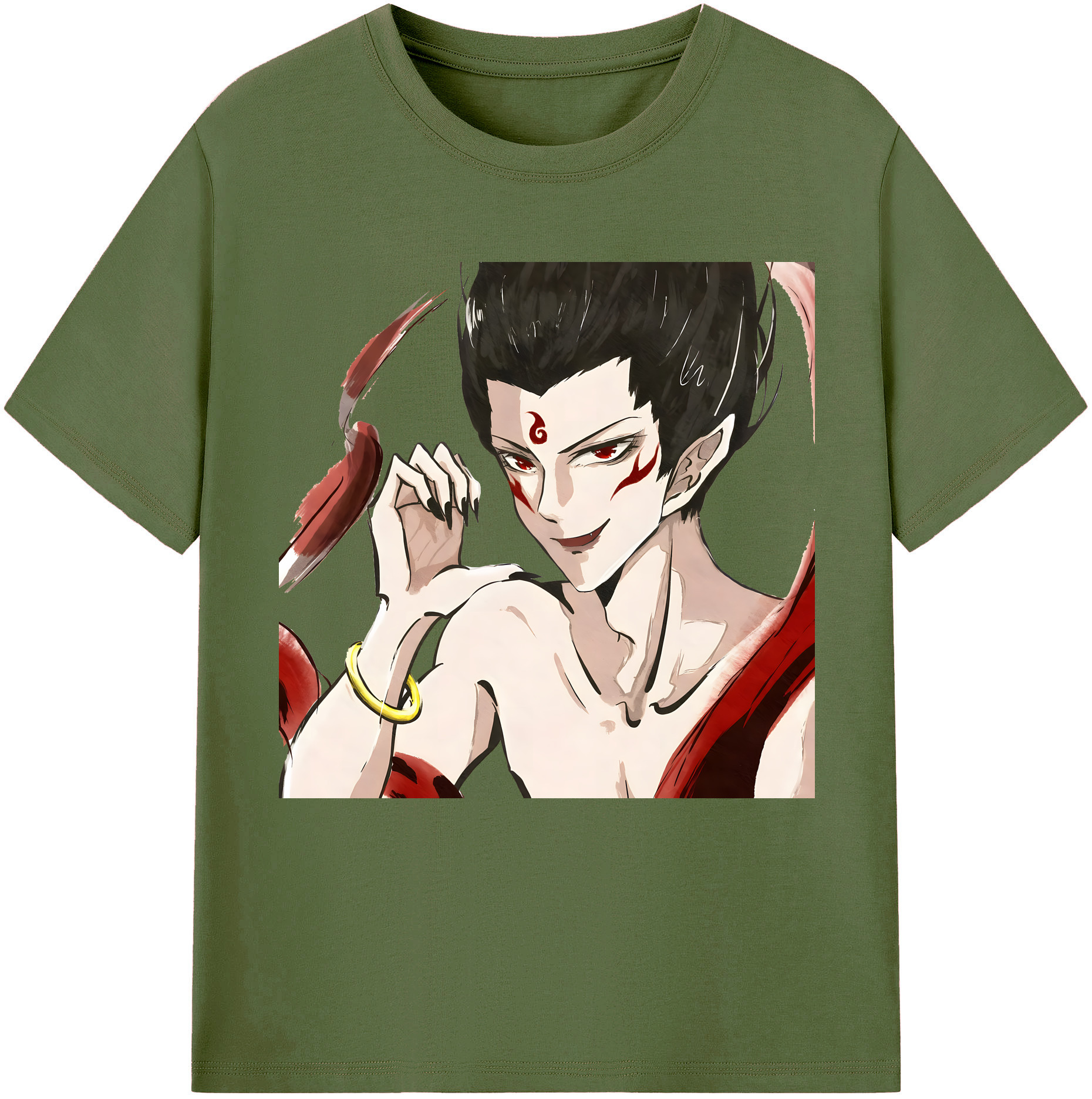 （画像用） Ne Zha 2 ナタ 魔童の大暴れ 綿100％半袖Tシャツ（フロントプリント）